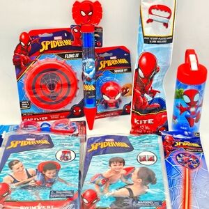 Boy Toy Lot NWT Spidey Spider-Man Summer Kite Swim Vest Goggles Cap Flyer Gifts